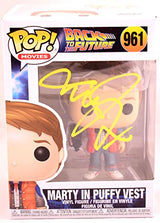 Michael J. Fox Autographed Marty in Puffy Vest Funko Pop Figurine #961- JSA W