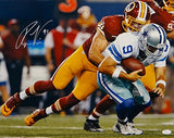 Ryan Kerrigan Autographed Redskins 16x20 Sacking Romo Photo- JSA W Auth