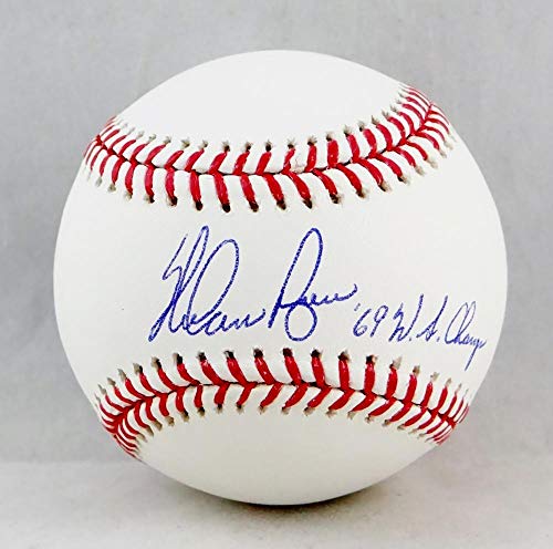 Nolan Ryan Autographed Rawlings OML Baseball W/ 69 WS Champs - AIV Hologram