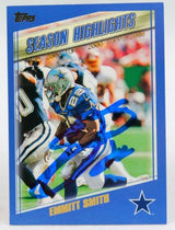 2000 Topps Season Highlights #328 Emmitt Smith Cowboys Autograph Beckett Witness