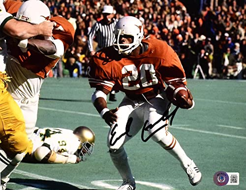 Earl Campbell Autographed Texas Longhorns 8x10 Running Photo- Beckett W Hologram