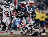 Stevan Ridley Autographed 8x10 Against Broncos Photo- JSA Authenticated