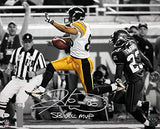 Hines Ward Autographed Steelers 16x20 FP Spotlight Photo w/Insc - Beckett W Auth