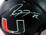 Ray Lewis Signed Miami Hurricanes F/S Black Night Authentic Helmet - Beckett Wh