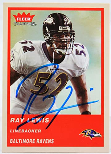 2004 Fleer #118 Ray Lewis Baltimore Ravens Autograph Beckett Witness