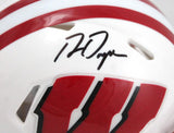 Ron Dayne Autographed Wisconsin Badgers Speed Mini Helmet-Prova *Black