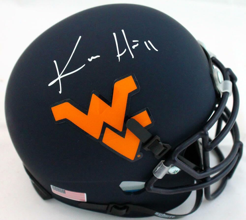 Kevin White Autographed West Virginia Mountaineers Blue Mini Helmet- JSA W *wht