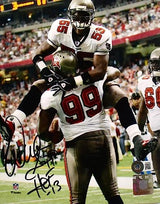 Warren Sapp Autographed Buccaneers 8x10 Celebration Photo W/ HOF- Beckett W Holo