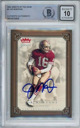 2004 Fleer Greats of the Game #6 Joe Montana Auto San Francisco 49ers BAS Auto