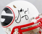 Sony Michel Signed Georgia Bulldogs AMP Speed Mini Helmet - Beckett Auth *Black