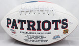 Curtis Martin Autographed New England Patriots Logo Football- JSA Witnessed Auth