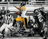 Hines Ward Autographed Steelers 16x20 FP Spotlight Photo w/Insc - Beckett W Auth