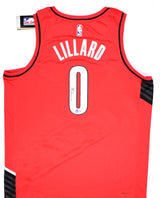 Damian Lillard Signed Trail Blazers Nike Swingman Red Statement Jersey-BA W Holo