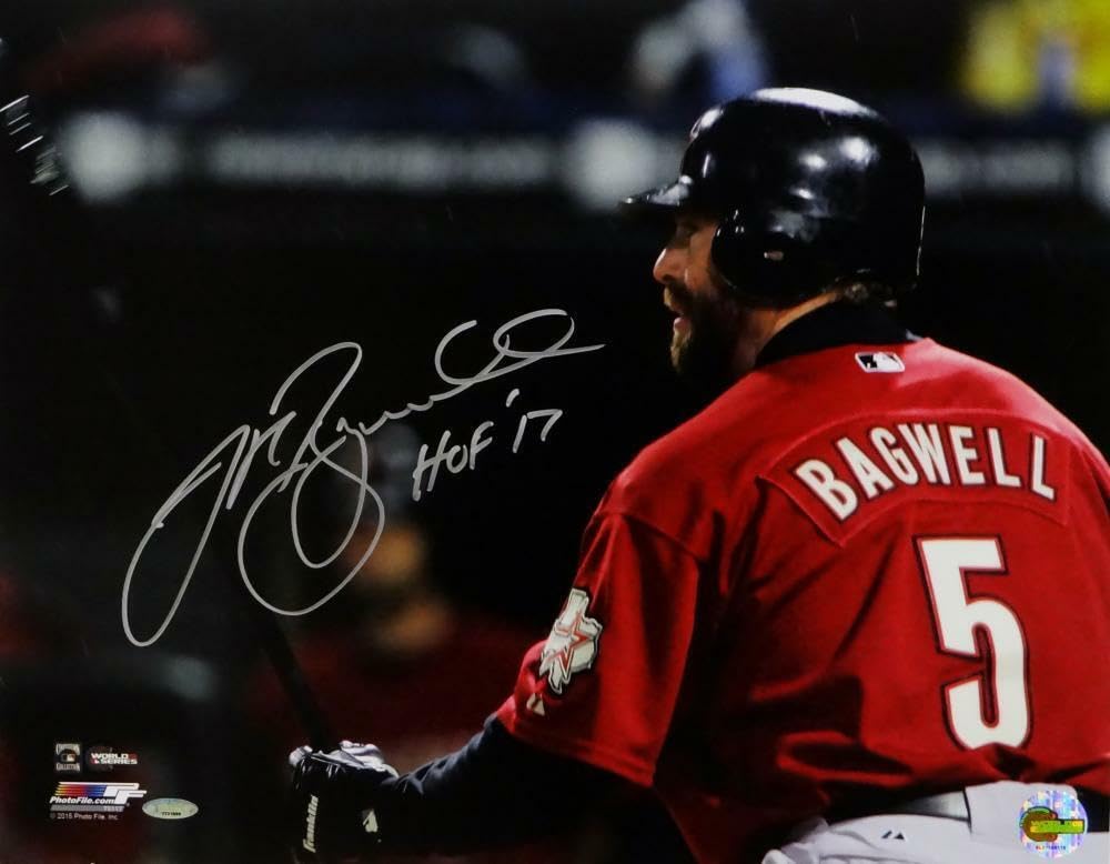 Jeff Bagwell Singed Astros 16x20 Close Up Batting PF Photo w/hof - Tristar Auth