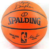 Clyde Drexler Autographed Spalding Basketball - JSA Witnessed *Black