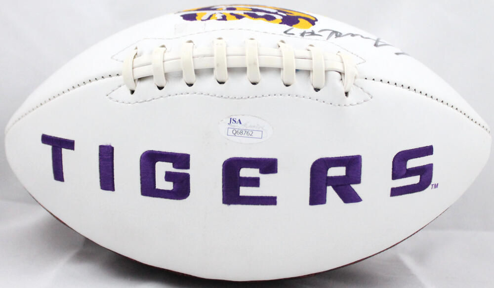 Leonard Fournette Autographed LSU Tigers Logo Football- JSA Authenticated