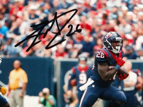 Lamar Miller Autographed *Black Texans 8x10 Against Chargers Photo- JSA W Auth