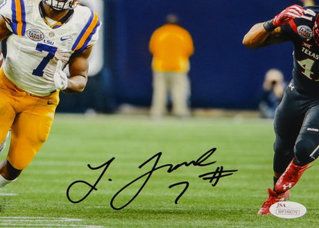 Leonard Fournette Signed LSU Tigers 8x10 Horizontal Running Photo- JSA W Auth