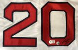 Kevin Youkilis Boston Signed White Baseball Jersey BAS