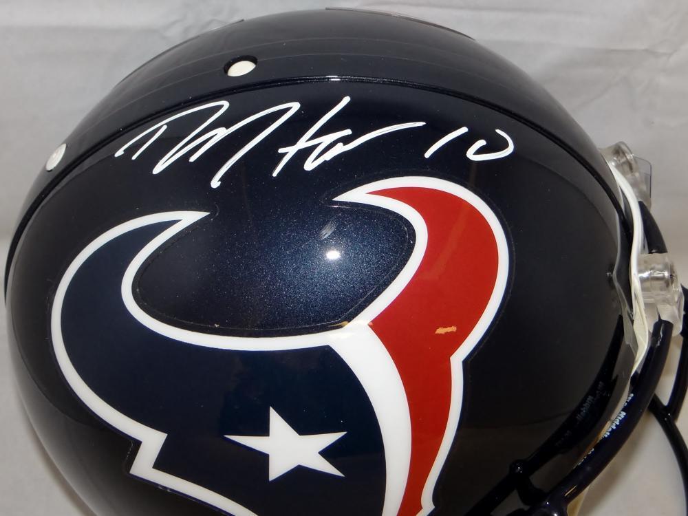 DeAndre Hopkins Autographed *White Houston Texans F/S ProLine Helmet- JSA W Auth