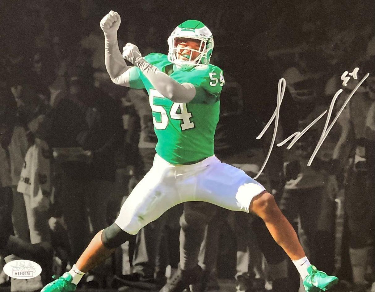 Jeremiah Trotter Jr Signed 8x10 Philadelphia Eagles Spotlight Photo JSA