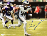 Jeremiah Trotter Jr Signed 11x14 Philadelphia Eagles Photo JSA