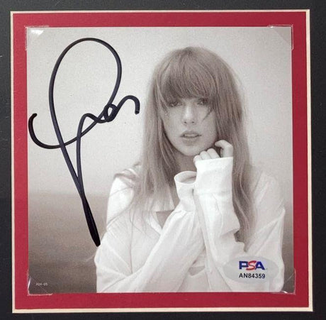 T Swift Framed White Football Jersey w/ Signed Insert PSA/DNA