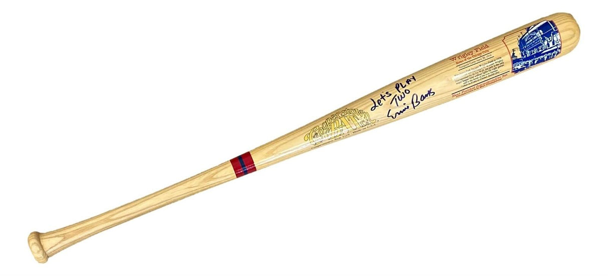 Ernie Banks Cubs Signed Cooperstown Baseball Bat Lets Play Two BAS