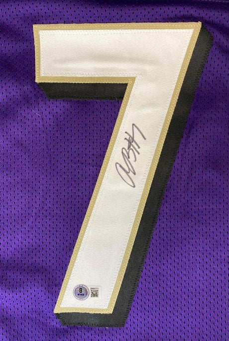 Rashod Bateman Baltimore Signed Purple Football Jersey BAS