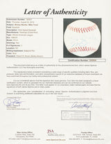 Mickey Mantle Mike Trout Signed American League Baseball JSA Z95954