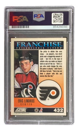 Eric Lindros Signed 1992 Score #432 Flyers Rookie Card PSA 85426030