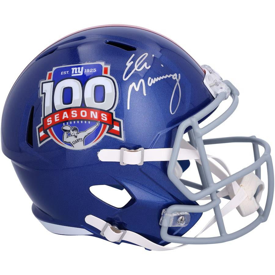 Eli Manning Signed New York Giants FS 100 Year Speed Replica Helmet Fanatics