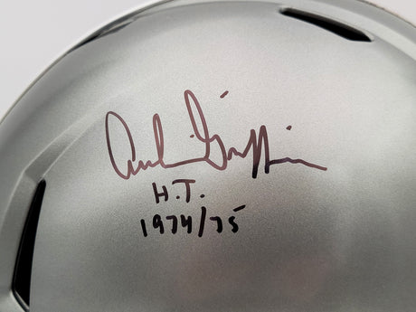 Archie Griffin Autographed Ohio State Buckeyes Flash Silver Full Size Replica Speed Helmet "Heisman 74/75" Beckett BAS QR Stock #203459