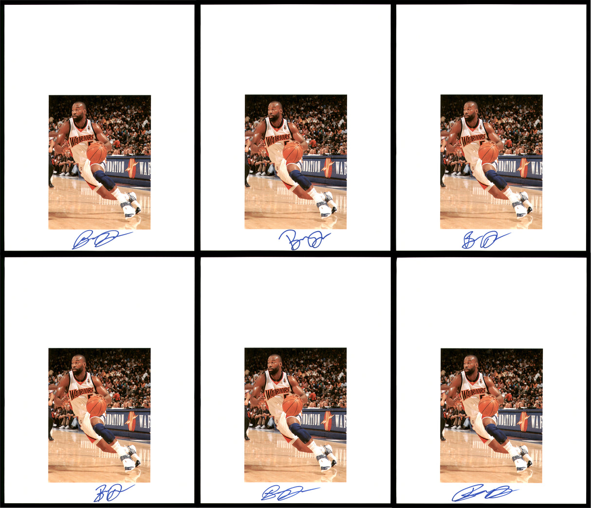 Baron Davis Autographed 8.5x11 Photo 12 Count Lot Golden State Warriors SKU #194024