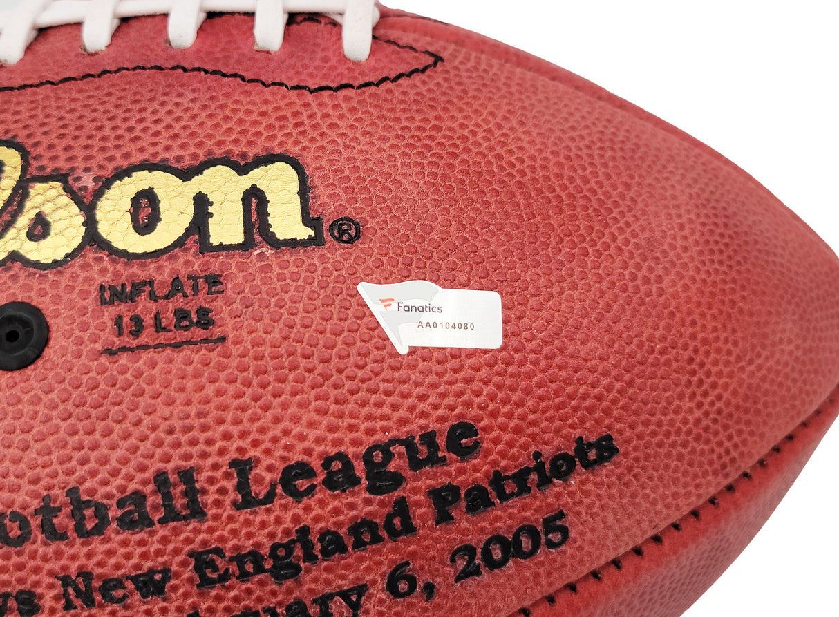 Tom Brady Autographed Official NFL Leather Super Bowl XXXIX Logo Football Fanatics Holo #AA0104080