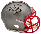 Nick Bosa Autographed Ohio State Buckeyes Flash Gray Speed Mini Helmet Beckett BAS QR Stock #203887