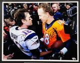 Tom Brady & Peyton Manning Autographed Framed 16x20 Photo Fanatics Holo #A318977