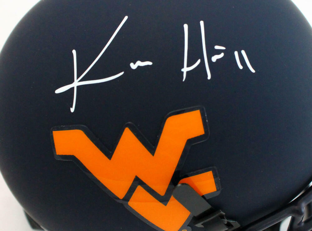 Kevin White Autographed West Virginia Mountaineers Blue Mini Helmet- JSA W *wht