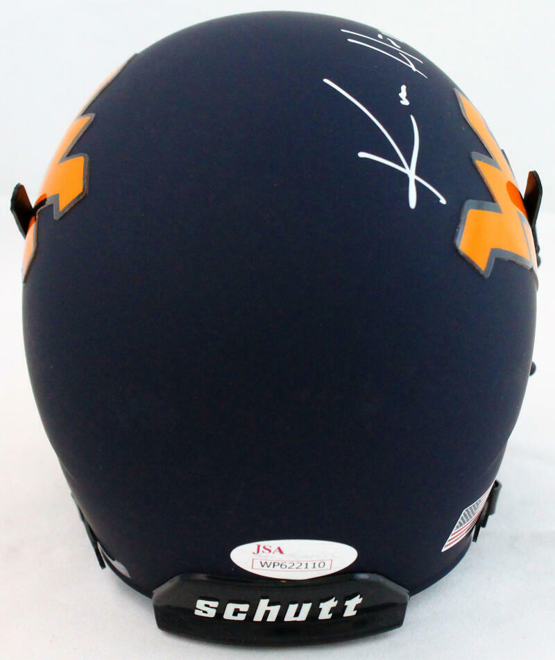 Kevin White Autographed West Virginia Mountaineers Blue Mini Helmet- JSA W *wht