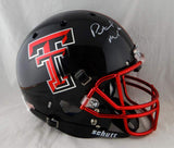 Patrick Mahomes Autographed Tx Tech Black/Red Chrome FM F/S Helmet - JSA W Auth White