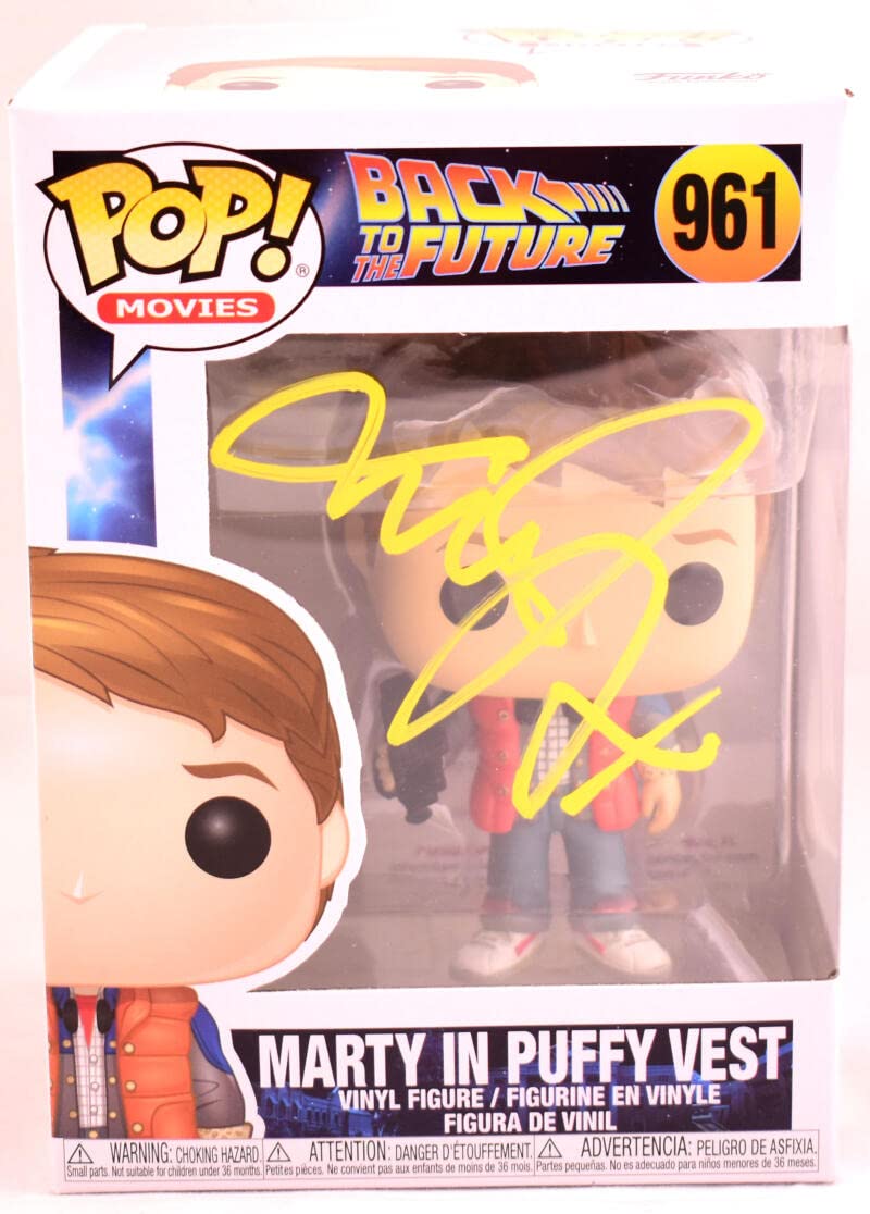 Michael J. Fox Autographed Marty in Puffy Vest Funko Pop Figurine #961- JSA W