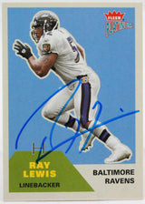 2002 Fleer #46 Ray Lewis Baltimore Ravens Autograph Beckett Witness