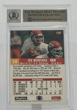 1993 Skybox Impact #139 Joe Montana Auto Kansas City Chiefs BAS Autograph 10