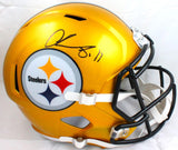 Chase Claypool Signed Steelers F/S Flash Speed Helmet-Beckett W Hologram *Black