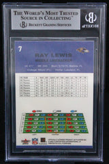 2002 Fleer Tradition #7 Ray Lewis Baltimore Ravens BAS Autograph 10