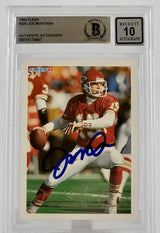 1994 Fleer #226 Joe Montana Auto Kansas City Chiefs BAS Autograph 10