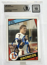 1984 Topps #63 John Elway Auto Denver Broncos BAS Autograph 10