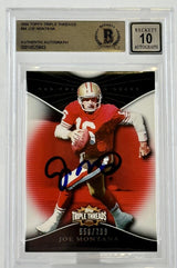 2009 Topps Triple Threads #94 Joe Montana Auto SF 49ers BAS Autograph 10