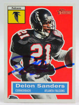 2015 Topps Heritage #62 Deion Sanders Atlanta Falcons Autograph Beckett Witness