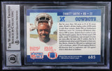 1990 Pro Set #685 Emmitt Smith Auto Dallas Cowboys BAS Autograph 10